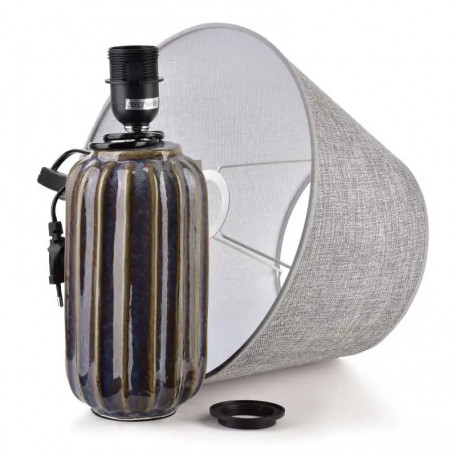 LETI GRIGIO Lampada da tavolo 10x10x41cm