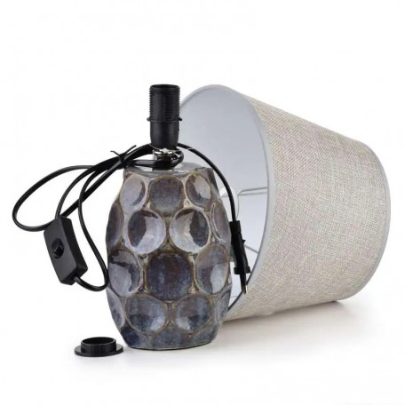 LETI GREY Lampada da tavolo 11x11x33,5cm