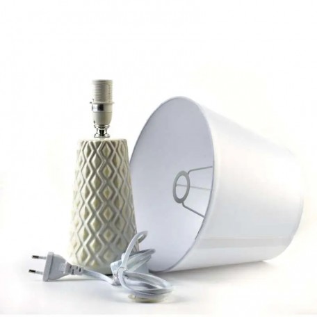 Lampada BIELLA BEIGE  da tavolo 12x10xh30cm