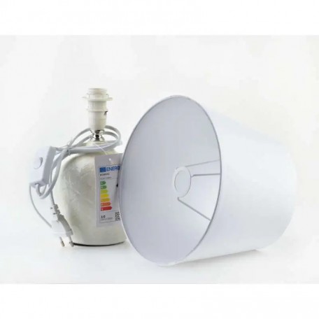 Lampada LETIZIA BIANCO  NATURALE 12x9xh30cm