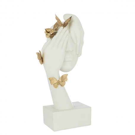 Soprammobile di design "Viso con Farfalle"