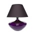 Lampada da tavolo in vetro viola a forma di bulbo con paralume