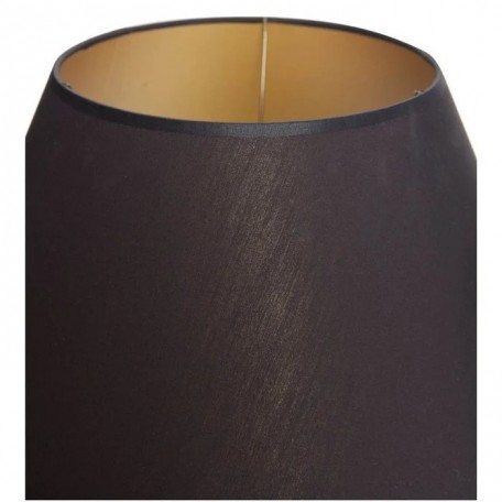 Lampada da tavolo in vetro verde stretta con paralume nero