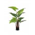Alocasia Macrorrhiza Artificiale Verde, Base con ciottoli 150cm