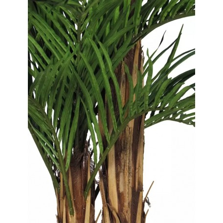 Palma Areca Seminaturale  Verde  Tronco in fibra di Cocco  UVR  H 210 cm
