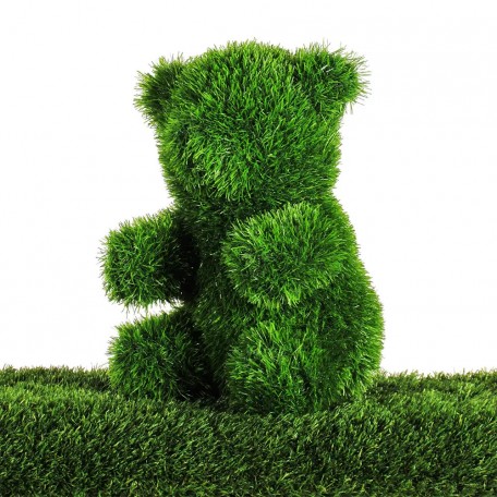 Orso Seduto  In erba sintetica  UVR H 65 cm