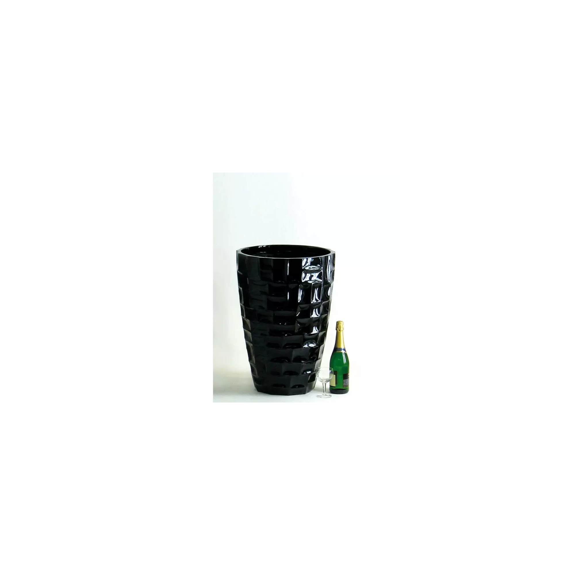  Vaso MOSAICO  Laccato Lucido  Nero