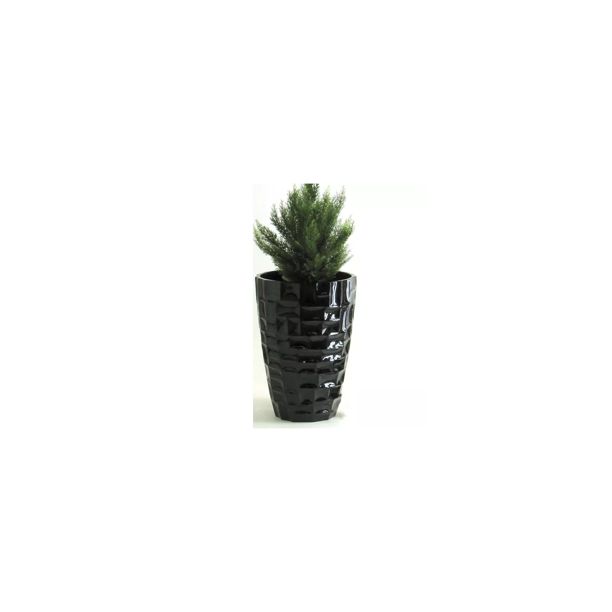  Vaso MOSAICO  Laccato Lucido  Nero