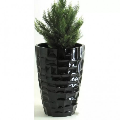 Vaso MOSAICO  Laccato Lucido  Nero