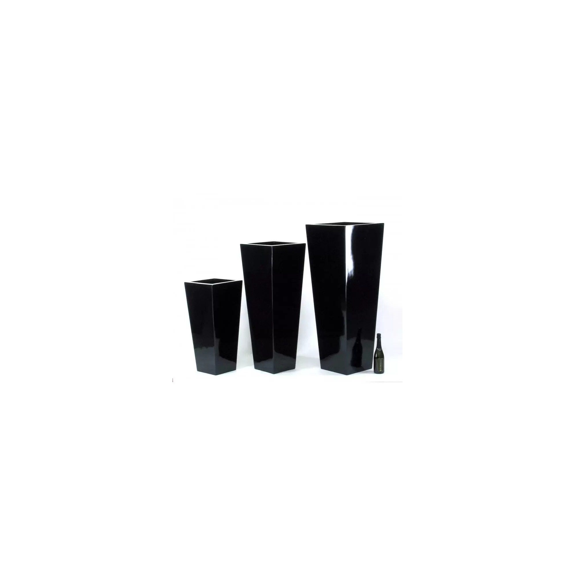  Vaso ARES  Laccato Lucido  Nero H 75
