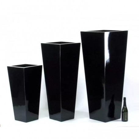 Vaso ARES  Laccato Lucido  Nero H 75