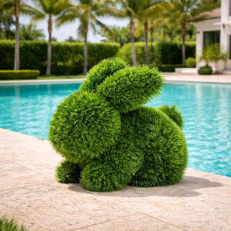 Coniglio  In erba sintetica  UVR H 35 cm