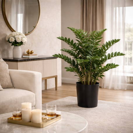 Zamioculcas Artificiale  Verde  Foglie Real Touch  H 120 cm