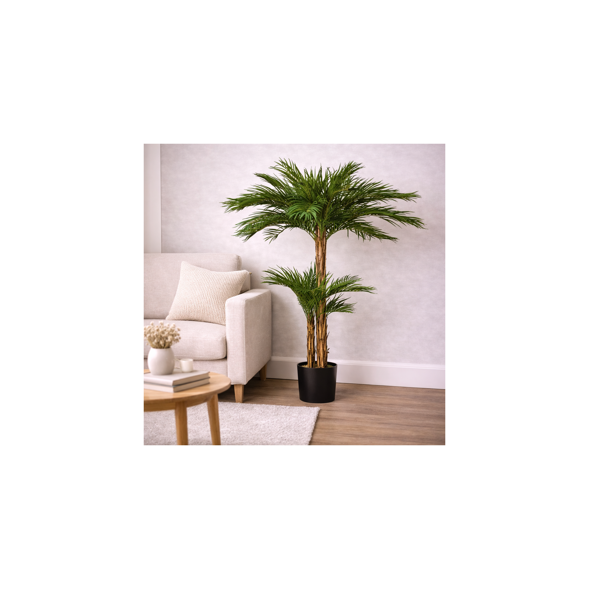  Palma Areca Seminaturale  Verde  Tronco in fibra di Cocco  UVR  H 210 cm