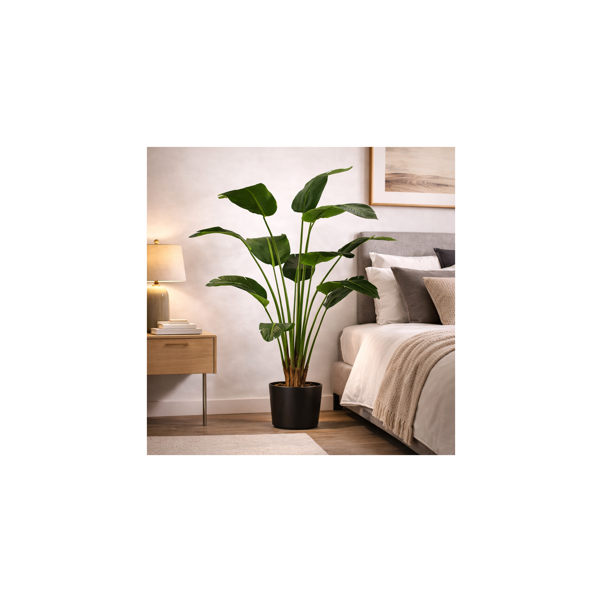 Giulia Grillo Palma del Viaggiatore Deluxe Artificiale Verde 12 Foglie 180cm