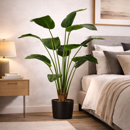 Palma del Viaggiatore Deluxe Artificiale Verde 12 Foglie 180cm