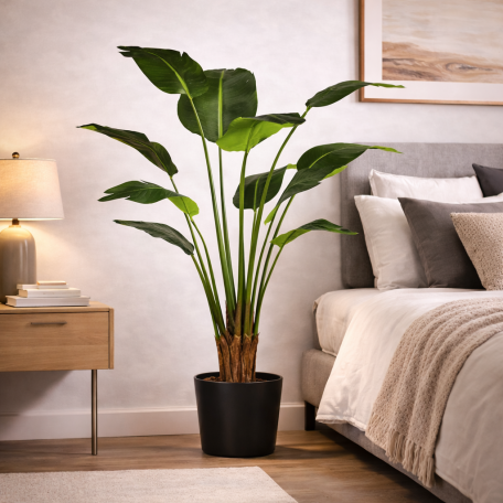 Palma del Viaggiatore Deluxe Artificiale Verde 10 Foglie 210cm