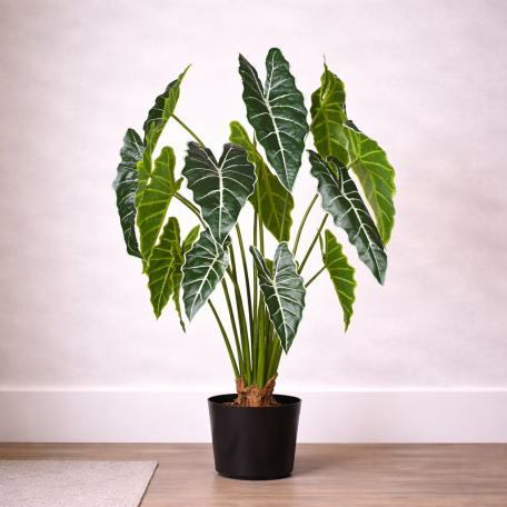 Grand Syngonium Artificiale Variegato con 12 foglie 100 cm