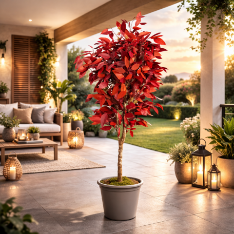 Eucalipto Robusta Stabilizzato  Rosso  Tronco Mansanisi H 180 cm