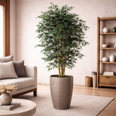 Acero Seminaturale  Mini Foglie Verdi  Tronco Japan H 125 CM