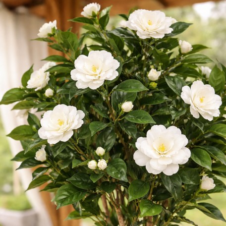 Camelia Seminaturale  Fiori Bianchi  Tronco Mansanisi h 300 cm es