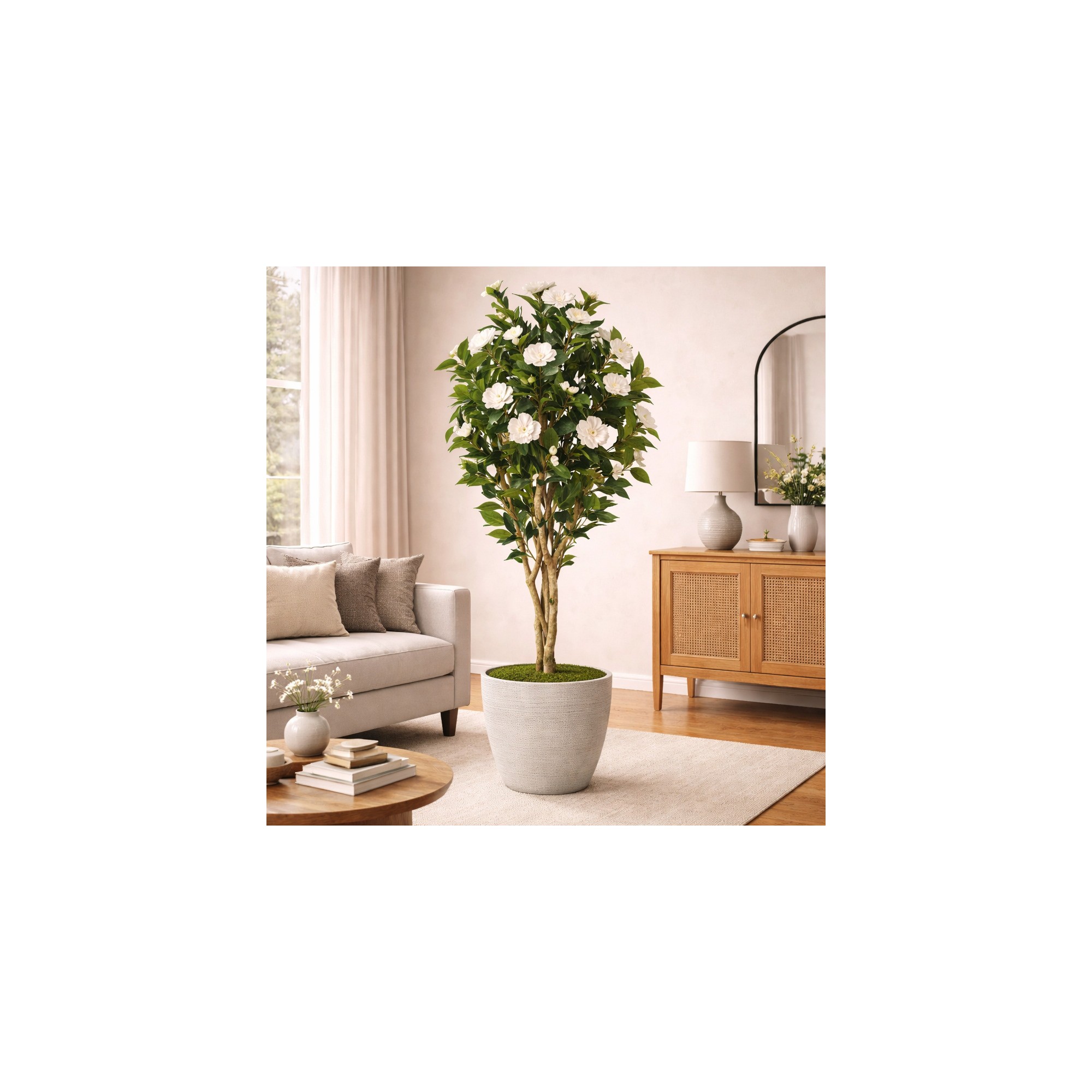  Camelia Seminaturale  Fiori Bianchi  Tronco Mansanisi h 300 cm de