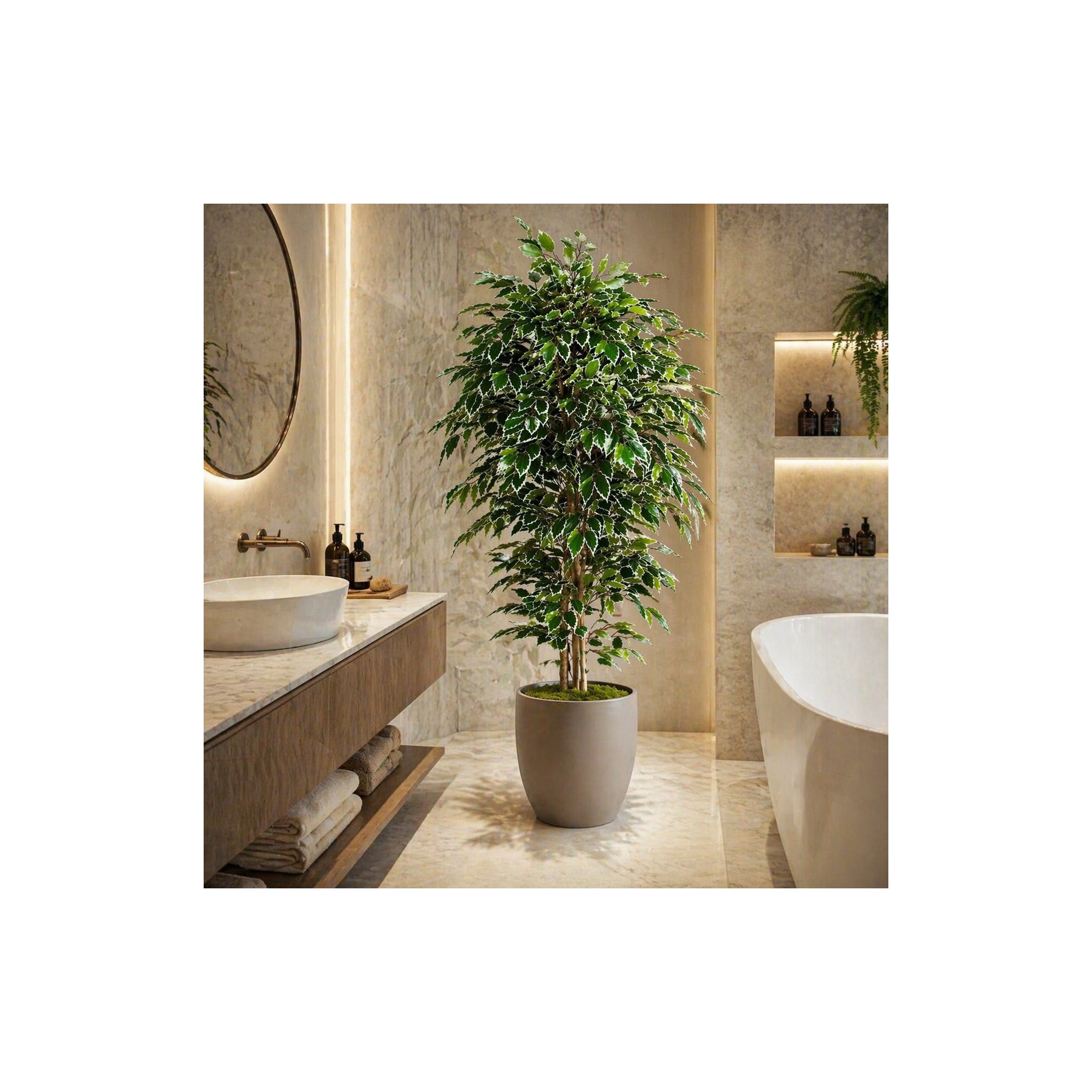  Ficus Luxe Seminaturale  Variegato  Tronco Mansanisi H 175 cm