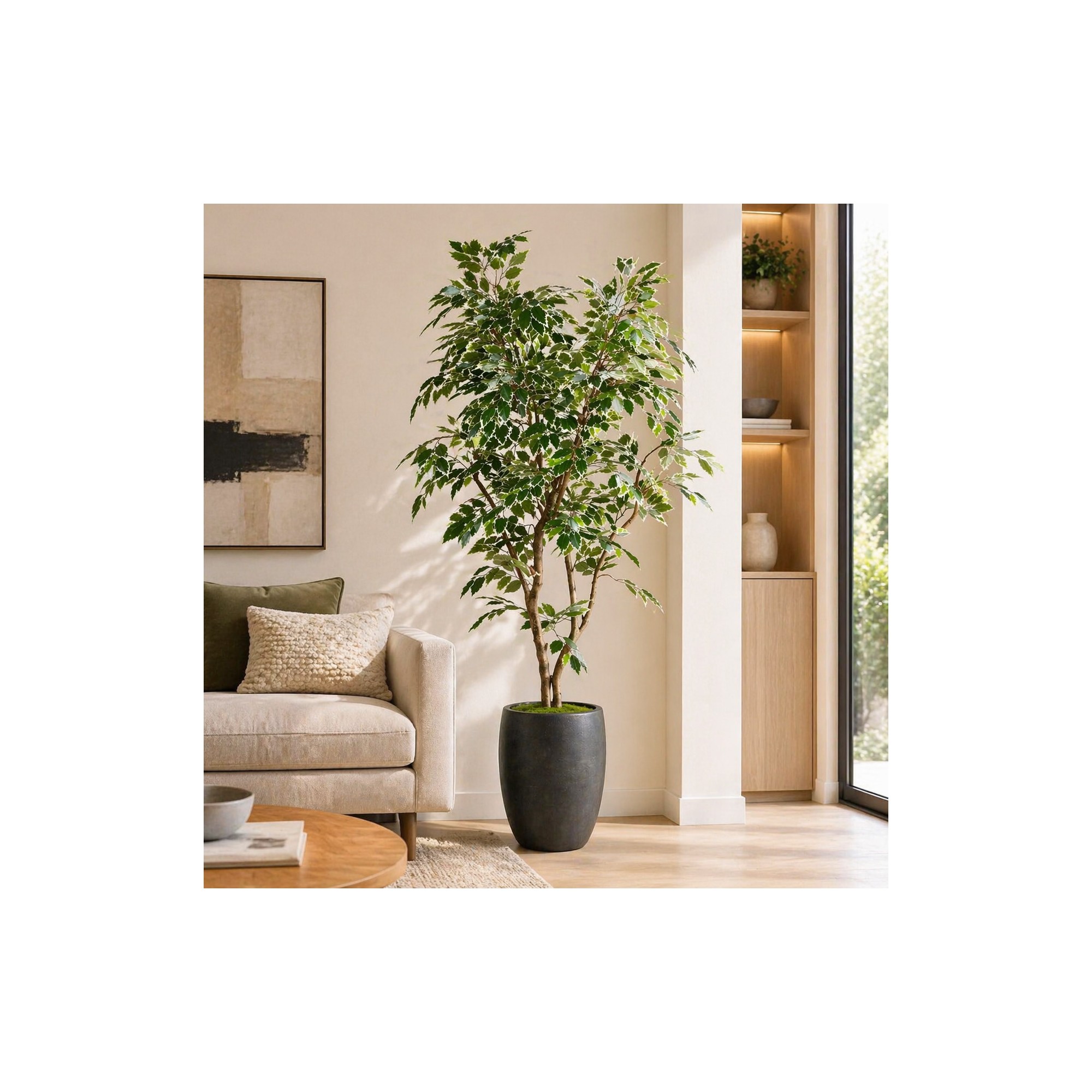  Ficus Luxe Seminaturale  Variegato  Tronco Mansanisi  New Garden H 150 cm
