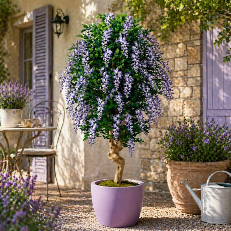 Glicine Seminaturale  Fiori Lavanda  Tronco Mediterraneo H 175 CM
