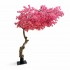 Pesco Seminaturale  Fiori Rosa  Tronco Umbrella ad angolo H 185 CM