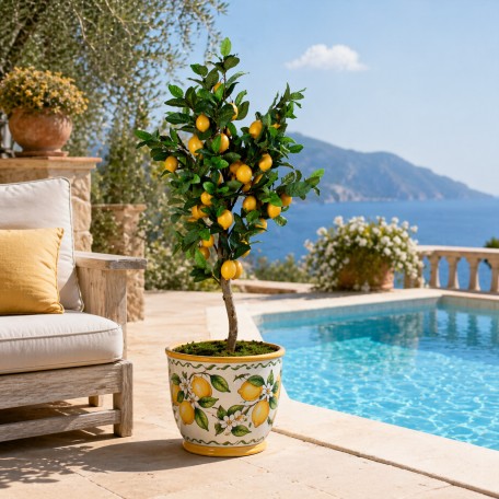 Pianta di Limone Seminaturale  Frutti Gialli  Tronco Mansanisi  H 125 cm