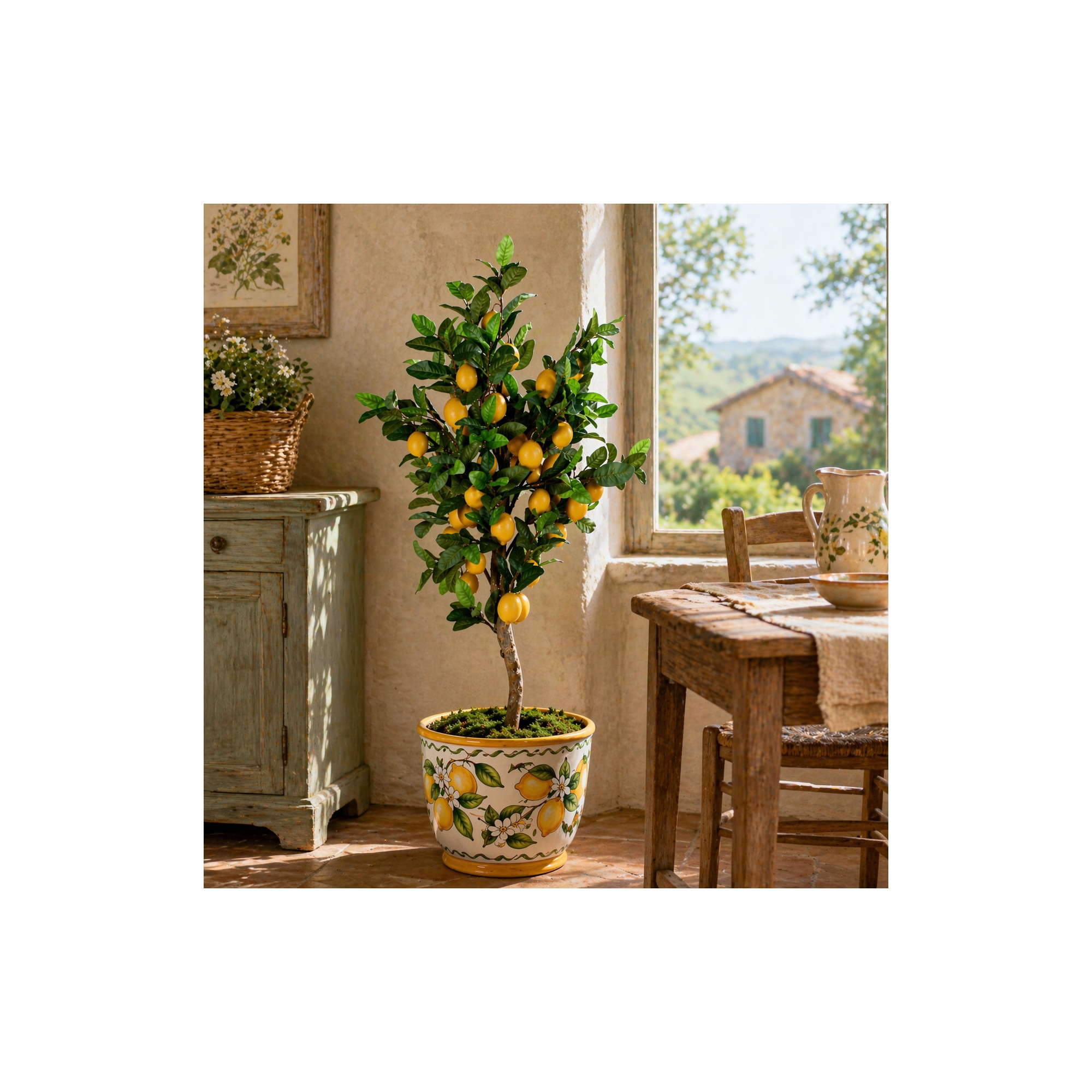 Pianta di Limone Seminaturale  Frutti Gialli  Tronco Mansanisi  H 125 cm