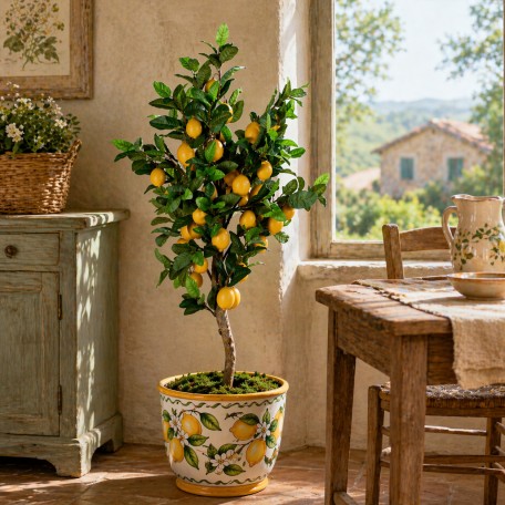 Pianta di Limone Seminaturale  Frutti Gialli  Tronco Mansanisi H 180 CM