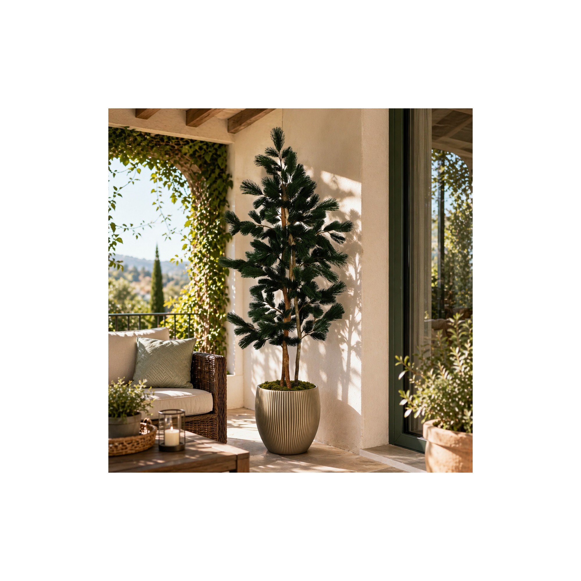  Pino Seminaturale  Verde  Tronco Mansanisi  UVR H 225 CM
