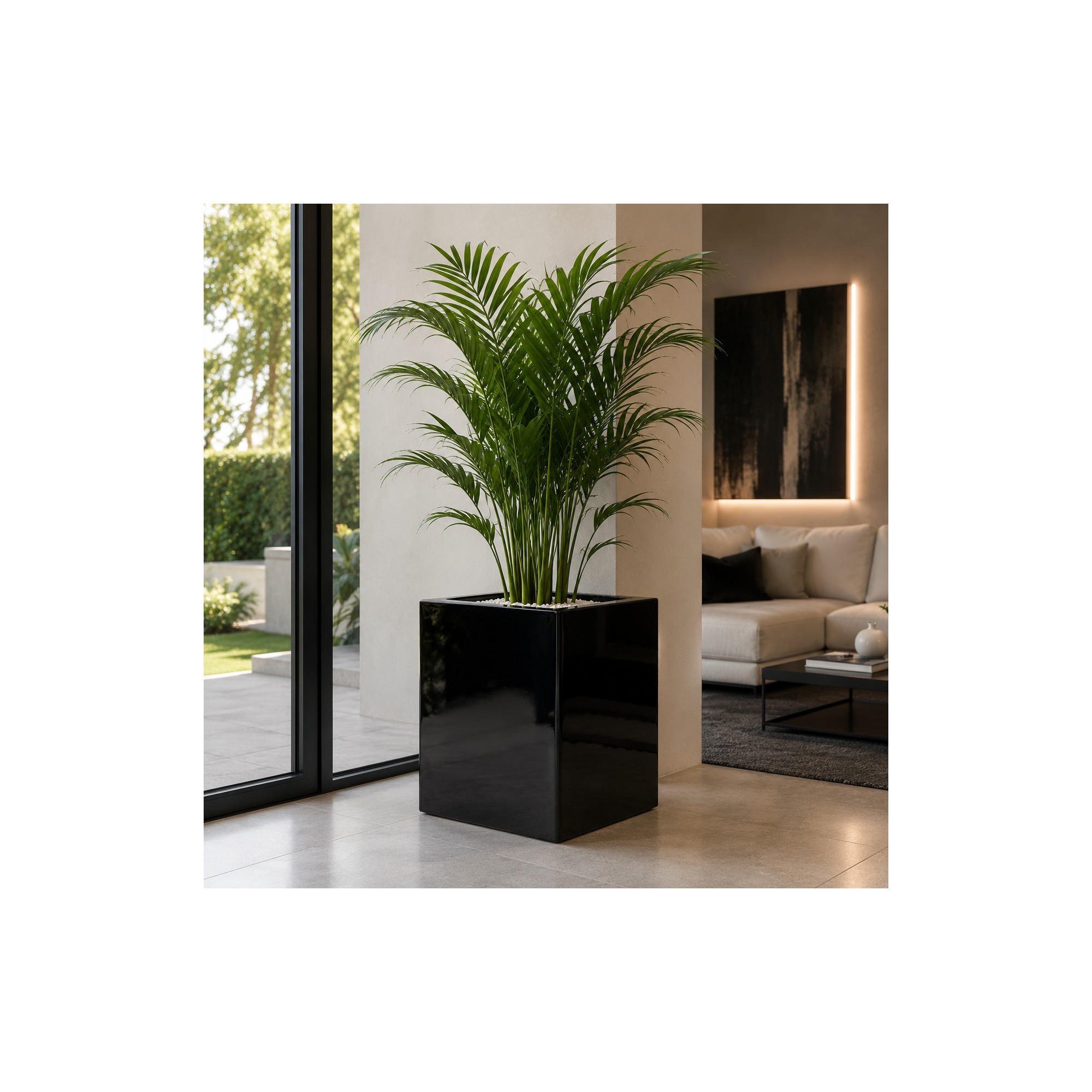  Vaso ARES  Laccato Lucido  Nero 50cm