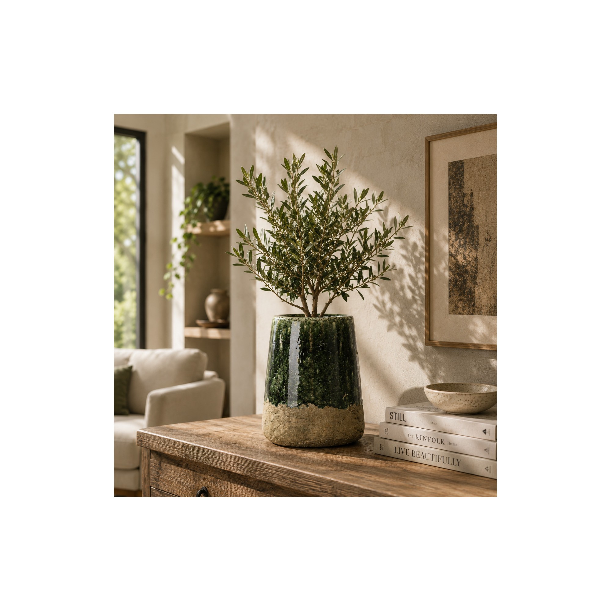 Giulia Grillo Vaso Conico Moss - Verde Cemento - L