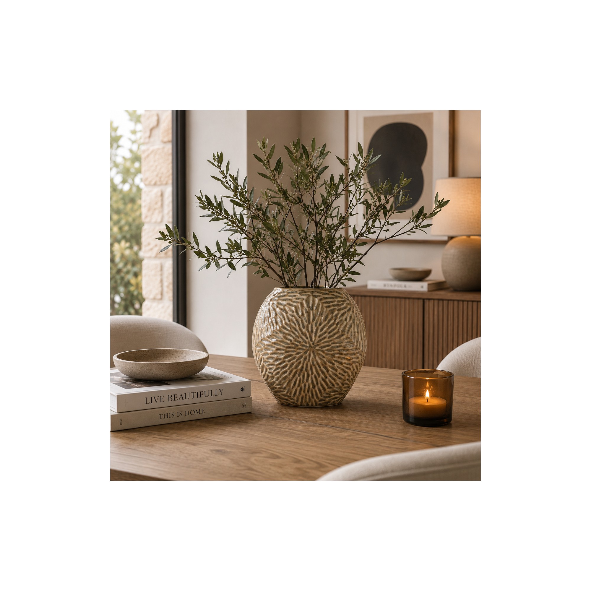 Giulia Grillo YARINE Vaso 25x12x26cm beige