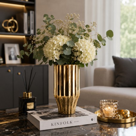VASO YVONNE GOLD 14xh24,5cm