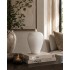 Coperchio vaso in ceramica bianco crema 29 cm