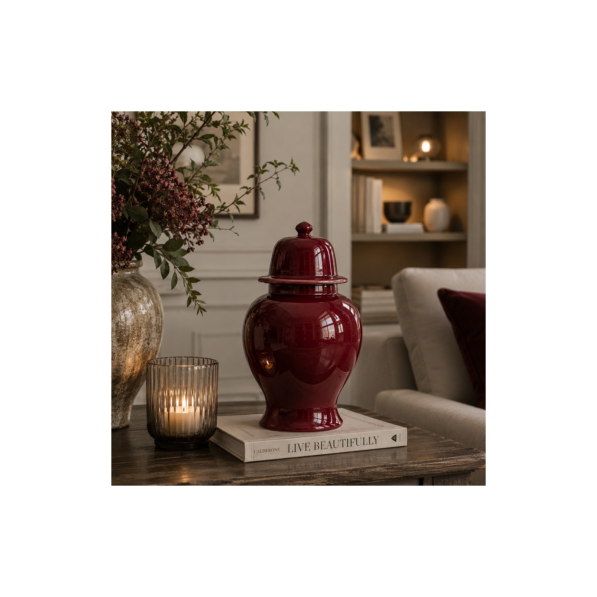 Giulia Grillo Vaso Tempio in Ceramica Vino