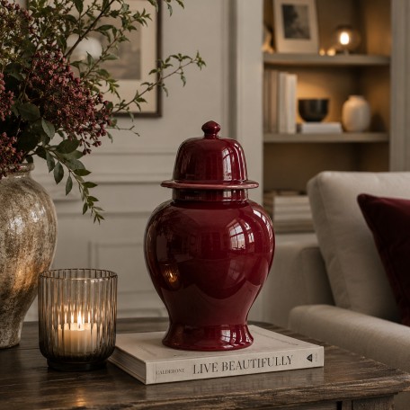 Vaso Tempio in Ceramica Vino