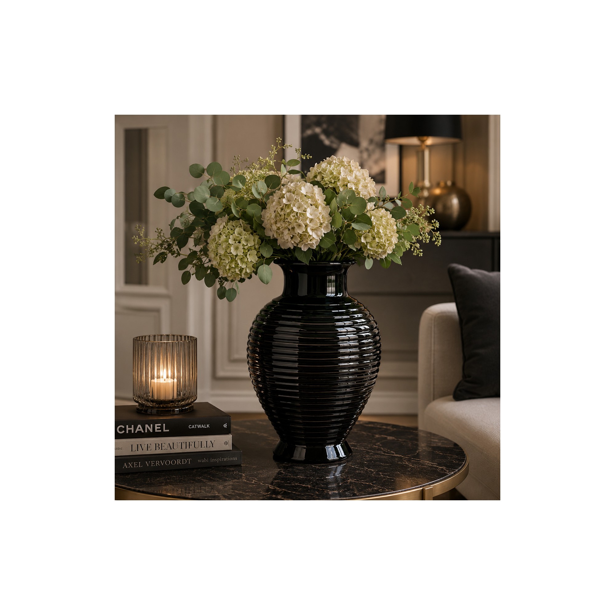 Giulia Grillo Vaso Anello in Ceramica Nero