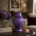 Vaso tempio in ceramica viola 40 cm