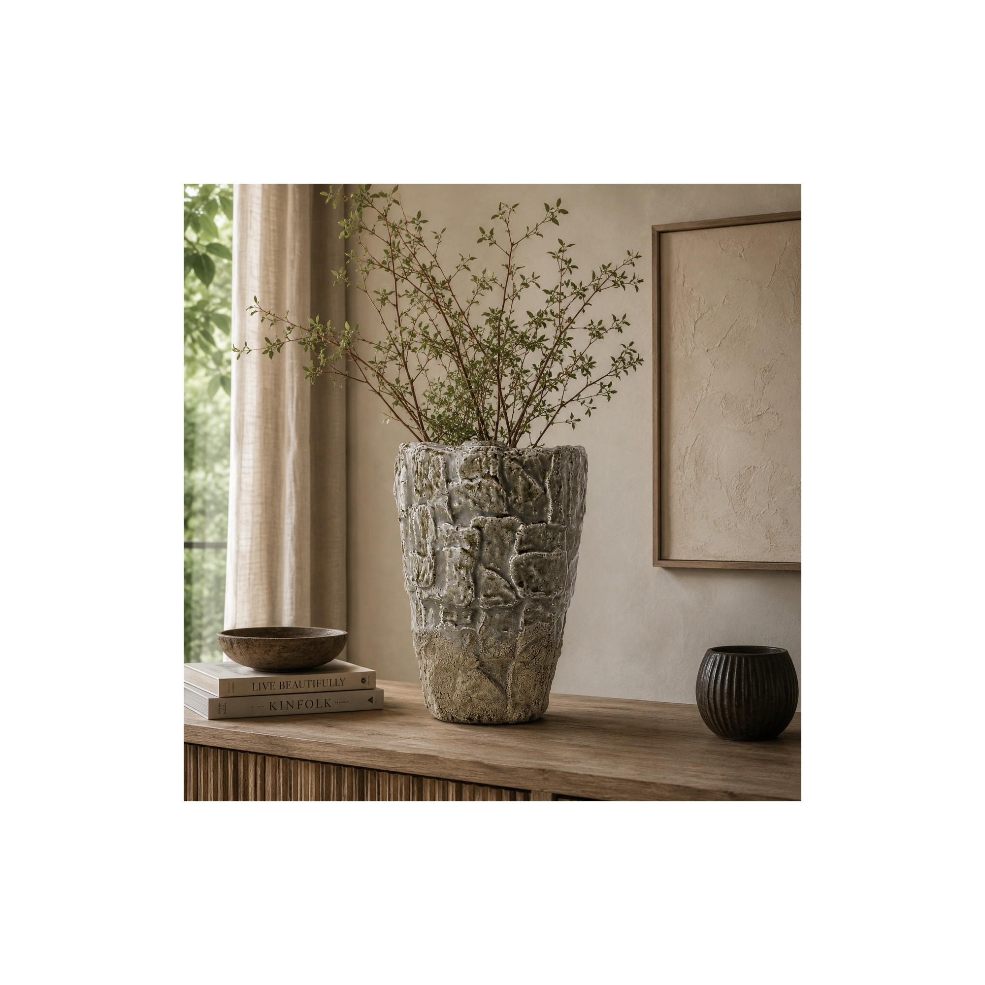 Giulia Grillo VASO THE ROCK TEXTURE  PIETRA GRIGIA  S