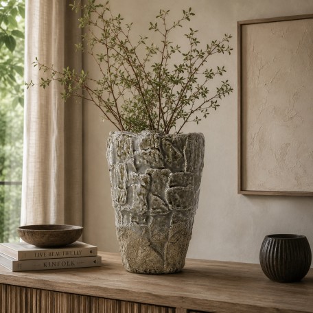 VASO THE ROCK TEXTURE  PIETRA GRIGIA  S