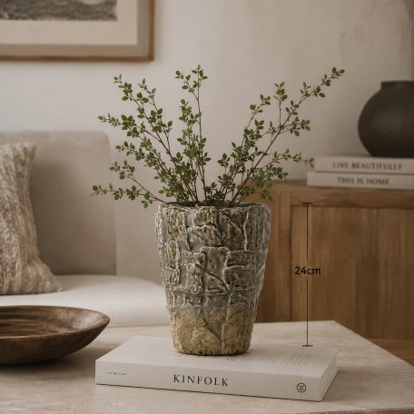 VASO THE ROCK TEXTURE  PIETRA GRIGIA  L