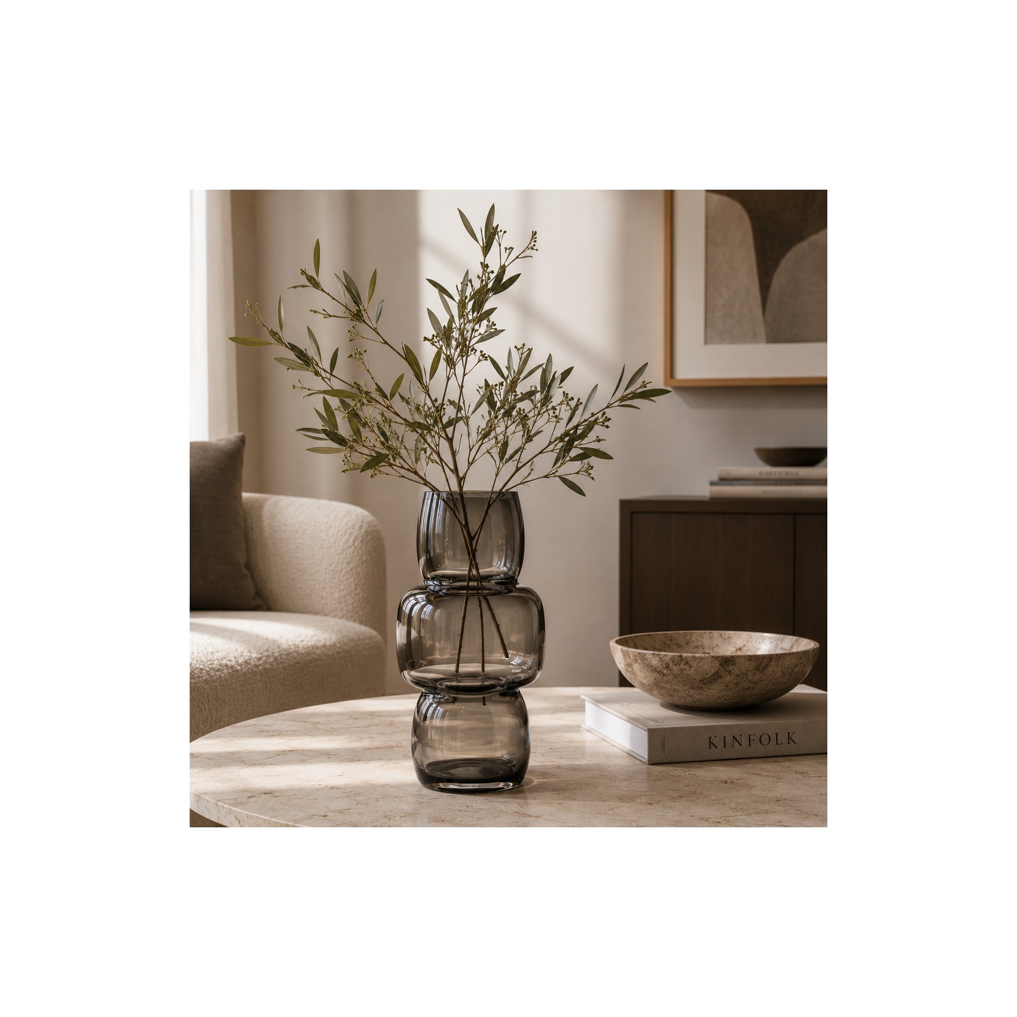 Giulia Grillo Vaso Cubes Grigio Scuro M