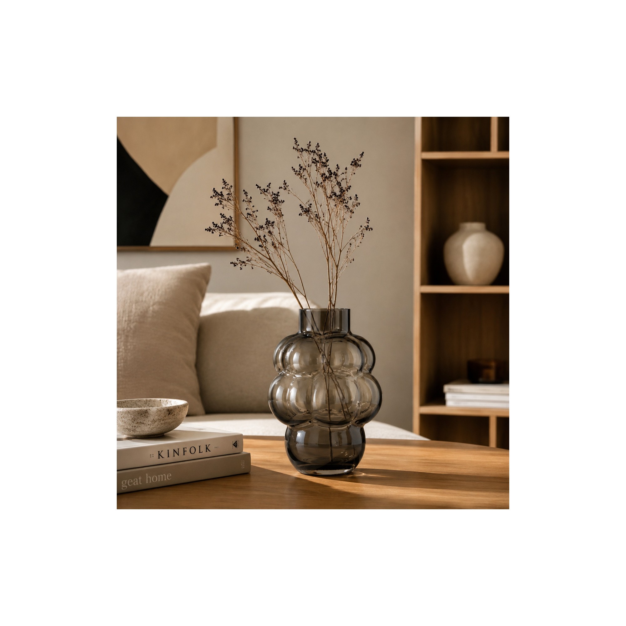 Giulia Grillo VASO GRAPPOLO GRIGIO SCURO M