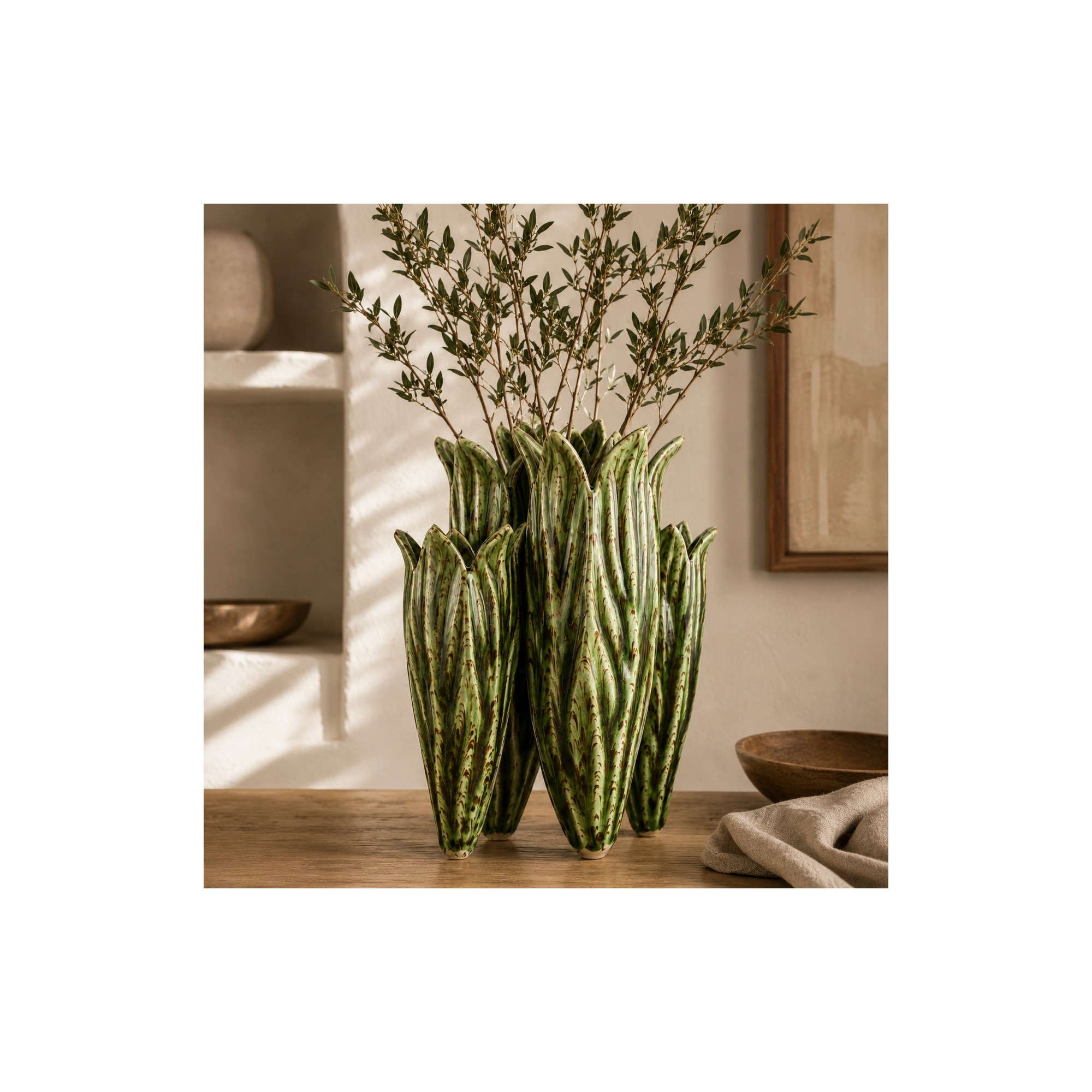 Giulia Grillo Vase Tulipe Verte