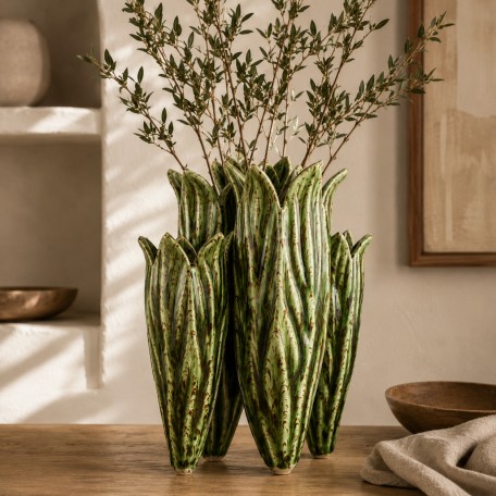 Vase Tulipe Verte